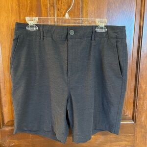 Faherty All Day Shorts Drawstring Men 32 Grey Stretch 7” Performance Hybrid